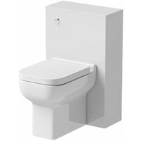Modern Bathroom Toilet Unit Concealed Cistern BTW Soft Close Seat White Amelie - White