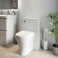 Modern Bathroom Toilet WC Concealed Cistern Unit ONLY White 500mm - White