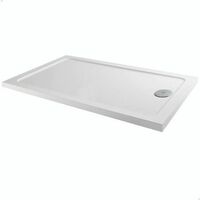 1700 x 900mm Walk In Shower Enclosure Wet Room 900mm Screen 8mm Glass Tray Waste - Clear