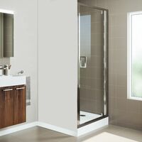 Mira Leap 800 x 800mm Pivot Shower Door Enclosure Easy Plumb Tray FREE Waste