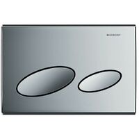 Geberit Kappa 20 Dual Push Button Flush Plate WC Concealed Cistern Gloss Chrome - Silver