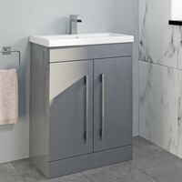 1500mm Bathroom Suite L Shape RH Bath Shower Screen Vanity Basin Taps Toilet