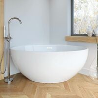 Corner Modern Freestanding Bath Double Ended Overflow Waste White Acrylic Luxury
