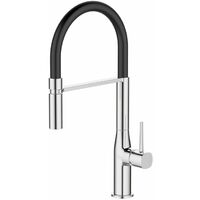 Modern Monobloc Kitchen Mixer Tap with Pull Out Hose Spray Single Lever Black
