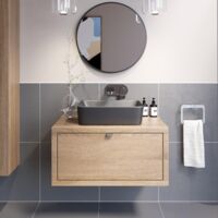 Bathroom Wall Hung Vanity Unit Sink Cabinet Wash Basin Sink Storage Drawer 800mm