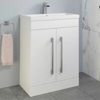 Bathroom Suite Bifold Shower Enclosure Vanity Unit Basin Sink Toilet WC 900mm