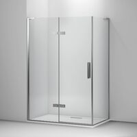 Mira Ascend 1200x800mm Frameless Hinged Shower Door Side Panel Tray 8mm Glass
