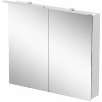Bathroom Mirror Cabinet LED Wall Mounted 700x800mm Mains Powered Shaver Storage