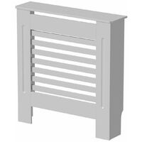 Radiator Cover Wall Cabinet Small MDF Wood Grey Horizontal Style 780x815 Modern