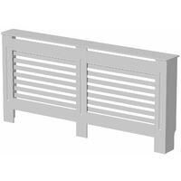 Radiator Cover Wall Cabinet MDF Wood Grey Horizontal Style 1720x815 Large Modern