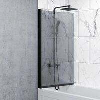 1600x700mm Bathroom Single Ended Straight Bath Shower Screen Front Panel