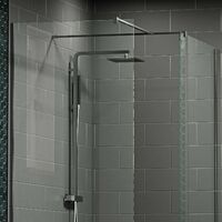 1100mm Walk In Wet Room Shower Enclosure 8mm Glass Screen 1700 x 700m Tray Waste