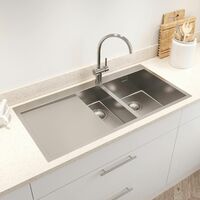 Kohler True Kitchen Sink 1.5 Bowl Stainless Steel Left Hand Waste 1000x510mm
