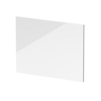 L Shaped Shower Bath End Panel Modern Bathroom White Gloss MDF 680x540mm - White