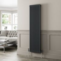 Anthracite Traditional Colosseum Vertical Column Radiator 1800 x 470mm Triple
