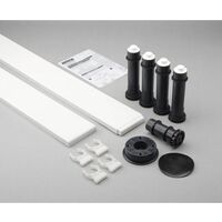 Mira Flight Shower Tray Panel Riser Kit Feet Low Square Easy Plumb White 760mm