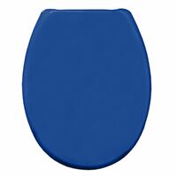 Traditional Toilet Seat Blue Bathroom Round Bottom Fix Plastic Bemis Sta-Tite