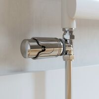 Duratherm Straight Polished Chrome Thermostatic Radiator Valve 15mm TRV Rad