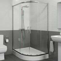 Offset Quadrant Shower Enclosure 1200x800mm Easy Plumb Tray (Right Entry) 8mm Glass