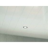 Bathroom Ceiling Cladding Panels White PVC 250x4000mm Modern Pack of 4 ...
