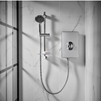 Triton Aspirante Electric Shower - Brushed Steel 9.5kW
