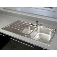 Reginox Lemans 1.5 Bowl Kitchen Sink Stainless Reversible + Waste