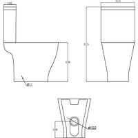 Bathroom Toilet Close Coupled Space Saving Compac WC Pan Soft Close Seat Cistern - White