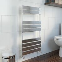DuraTherm Flat Panel Heated Towel Rail Chrome - 950 x 500mm - Silver