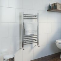 Duratherm Heated Towel Rail 750 x 450mm Flat - Silver