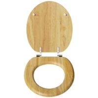 Ceramica Oak Wooden Bathroom Toilet Seat Bottom Fitting Fixings Included