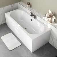 Ceramica Contemporary Double Ended Curved Bath White - 1700x700mm