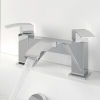 Modern Bathroom Mono Basin Sink Bath Mixer Filler Tap Set Chrome
