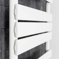 DuraTherm Flat Panel Heated Towel Rail White - 1200 x 600mm