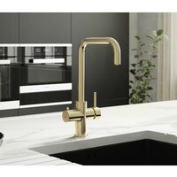 3 in 1 Instant Hot Cold Boiling Water Kitchen Mixer Tap & Tank Brushed Brass