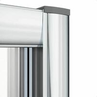 900mmx700mm Bi Fold Shower Door Enclosure Glass Side Panel 4mm