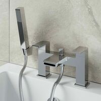 Architeckt Maderna Basin Mixer Tap and Bath Shower Mixer Tap Set - Silver