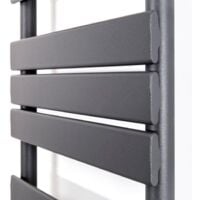 DuraTherm Flat Panel Heated Towel Rail Anthracite - 650mm x 400mm
