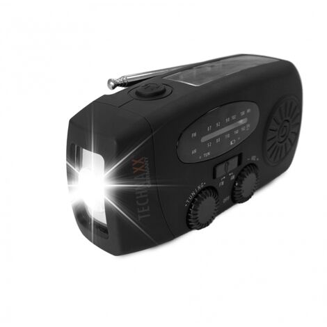 TECHNAXX - Radio et lampe solaire + Manivelle (1/4)