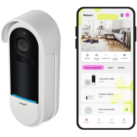 Netatmo – Sonnette vidéo sans fil IP65 avec vision nocturne – Détection 140° – Audio bidirectionnel – Autonomie 10 mois – Stockage cloud