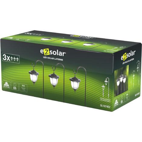 Pack 3 lanternes solaires EZ Solar GL1074EZ (1/2)