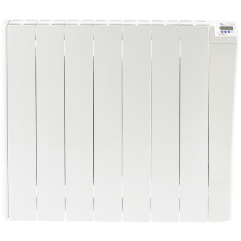 Radiateur à inertie 1500W – Cœur en céramique – Corps en aluminium – Régulation LCD – Modes Auto, Confort, Eco, Hors-gel – Dimensions 58x67x9,5cm