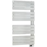 Deltacalor – Sèche-serviette électrique 500W – H.119 x l.50 cm – Corps en acier – Résistance thermoplongée INOX – Programmation hebdomadaire