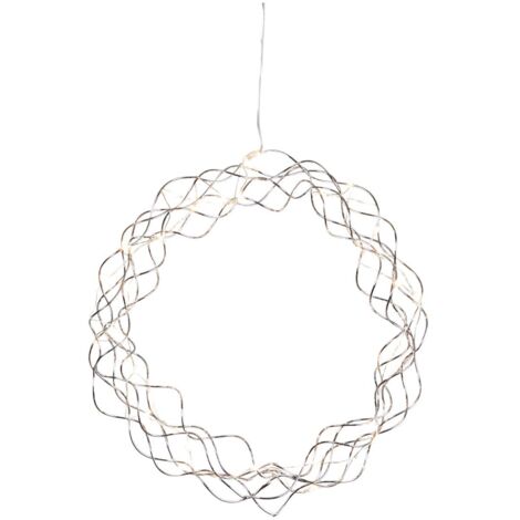 Star Trading Couronne LED moderne en métal 'Curly', suspension avec 30 LED, chrome, Ø 30 cm (1/4)