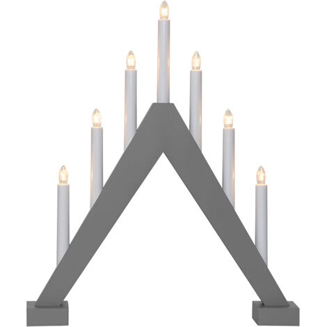 Bougie En Bois Tinsel Time Arche De Fenêtre - 7 Lumières LED - Blanc - Neuve