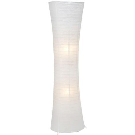 BRILLIANT lampe Becca lampadaire blanc  2x A60, E27, 60W, adapté aux lampes normales (non inclus)  Échelle A ++ à E  Avec pédale