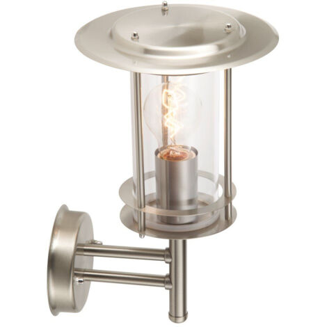 BRILLIANT lampe York applique murale d'extérieur debout inox 1x A60, E27, 40W, adapté aux lampes normales (non inclus) Échelle A ++ à E Classe de protection IP: 44 - étanche aux éclaboussur (1/3)