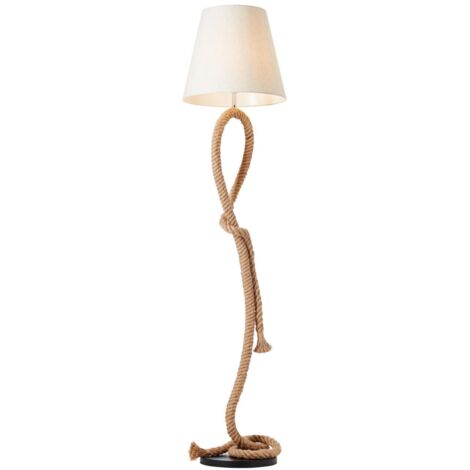 Lampadaire LED Sailor 1 flamme – Éclairage intérieur blanc naturel – 1x A60, E27, 40W – Classe A++ – Interrupteur au pied – Brilliant