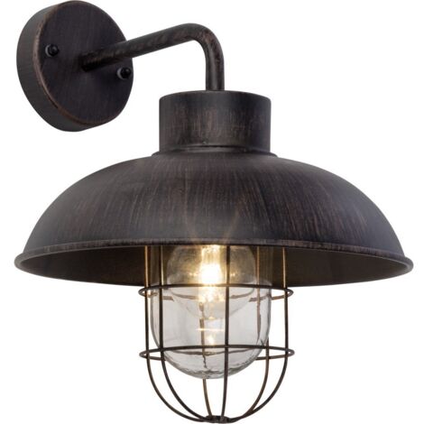BRILLIANT lampe Portland applique murale d'extérieur suspendue couleur rouille 1x A60, E27, 60W, adapté aux lampes standard (non incluses) Échelle A ++ à E Classe de protection IP: 44 - éta (1/3)
