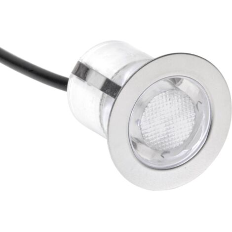 Brilliant – Lot de 10 spots encastrables LED intégrés – 30 LED blanc froid – IP44 pour intérieur et extérieur – Acier inoxydable – 1.5W
