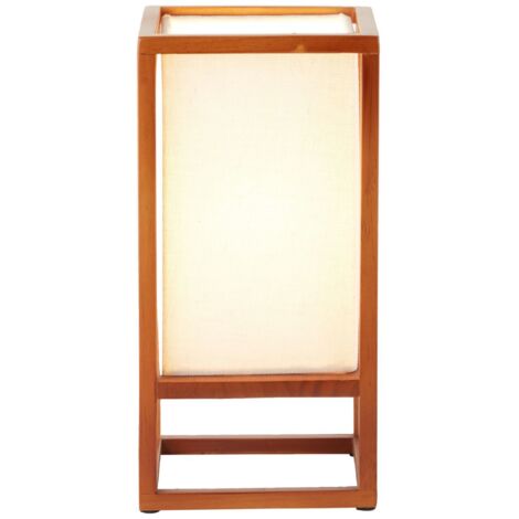 BRILLIANT lampe, lampe de table Seaside 25cm naturel / blanc, 1x D45, E14, 40W, avec interrupteur à cordon (1/5)
